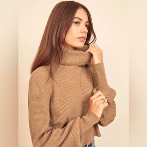 Reformation Luisa cashmere cropped sweater